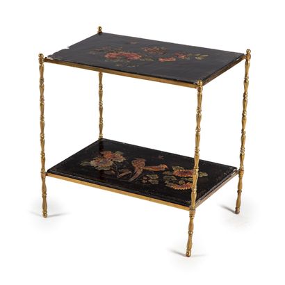 BAGUES In the taste of the House BAGUES

End of sofa, the structure in gilded metal,...