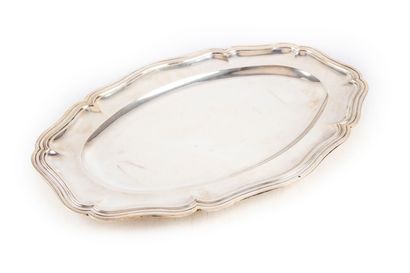 Silver dish of oval shape 
Minerve hallmark...