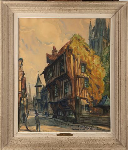Pierre LE TRIVIDIC Pierre LE TRIVIDIC (1898-1960)

Rouen, Saint Romain Street 

Watercolor,...