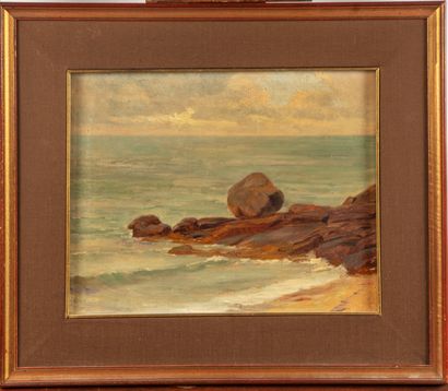 ECOLE FRANCAISE 20th century french school 


Seaside 


Oil on canvas 


28,5 cm...