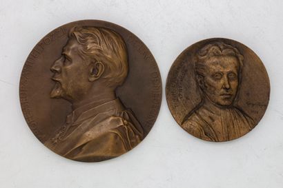 Médaille en bronze LAENNEC signée Georges...