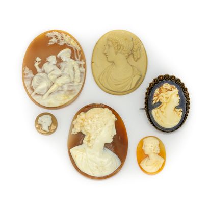 null Set of 6 cameos