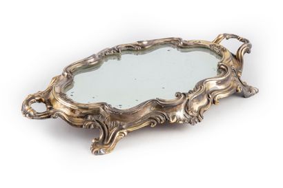 null Small table top in silvered bronze in the 18th century style, mirror top


H....