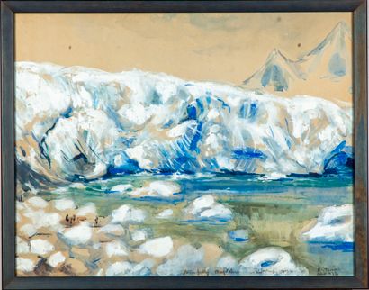 null Pierre LE TRIVIDIC (1898-1960)

Glacier Gulli Magdalena Spitzberg

Gouache sur...