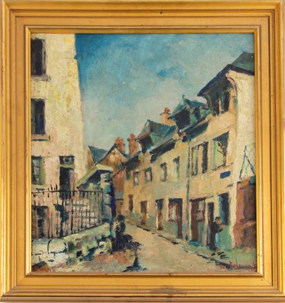 TILMANS Emile-Henry TILMANS (1888-1960).

Vieux-Rouen 

Huile sur isorel, signée...