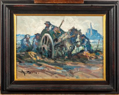PANIS M. PANIS (XXth)

The cart 

Oil on cardboard, signed lower right 

23 x 32...