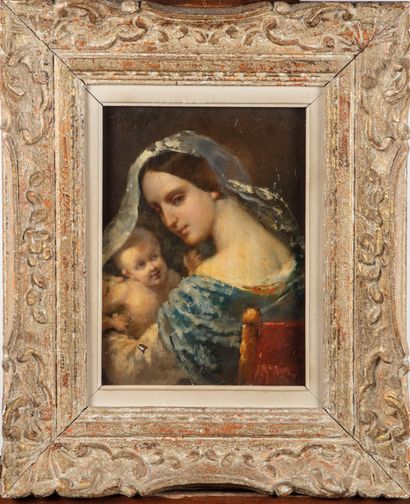 ECOLE FRANÇAISE DU XIXe FRENCH SCHOOL of the 19th century 

Virgin and Child

Oil...