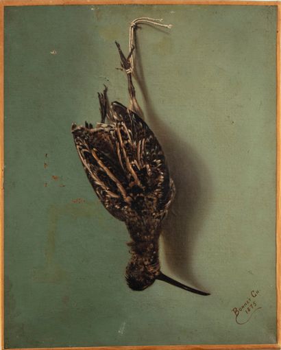 null french school of the 19th century 

Woodcock, trompe l'oeil 

Oil on canvas,...