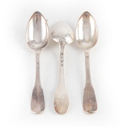 null Set of three silver spoons 

Minerve and Viellard hallmark

Weight : 62 g