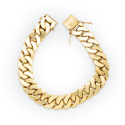 Important 14 ct yellow gold bracelet with...