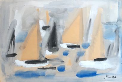 POSCO Pierre BOSCO (1909-1993)

Sailing boats

Gouache and watercolor

Signed lower...