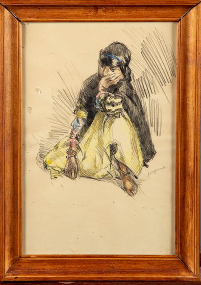 FOUGEROUSSE Jean-Louis FOUGEROUSSE (1879-1953)

Femme orientale 

Crayon réhaussé...