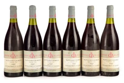 null "6 bouteilles Nuits Saint Georges 1987 ""Clos des forêts Saint-Georges"" Domaine...