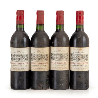 null "4 bottles Château Franc Mayne 1984 1er GC Saint-Emilion

(E. f, m)"