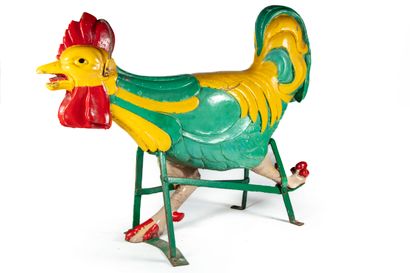 ANONYME

poule en bois sculpté polychrome...