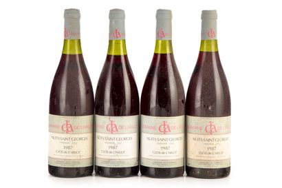 null "4 bouteilles Nuits Saint Georges 1987 1er Cru ""Clos de l'Arlot"" Domaine de...