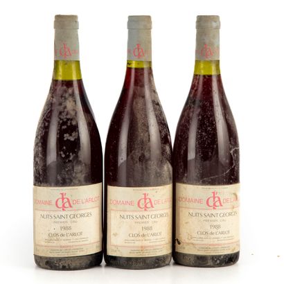 null "3 bottles Nuits saint Georges 1988 1er Cru Domaine de l'Arlot

N. 1 between...