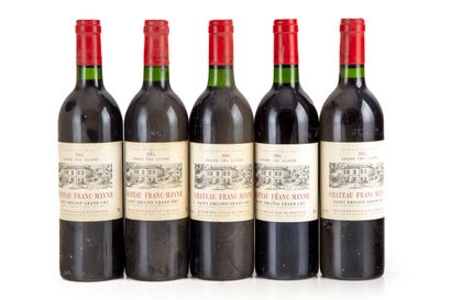 null "10 bottles Château Franc Mayne 1984 1er GC Saint-Emilion Grand cru

(N. 4 tlb,...