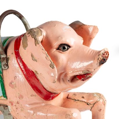 null ANONYMOUS - In the taste of Gustave Bayol

Pig in polychrome carved wood, iron...