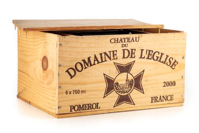 null "6 bottles Château du Domaine de l'Eglise 2000 Pomerol

(N. 3 tlb, E. f, CBO....