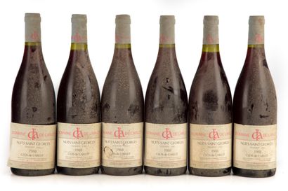 null "6 bouteilles Nuits Saint Georges 1988 1er Cru 1er Cru ""Clos de l'Arlot"" Domaine...