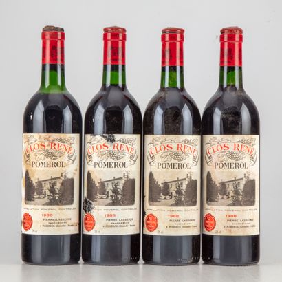 null "9 bouteilles Château Clos René 1988 Pomerol

(N. 8 très léger bas, 1 léger...