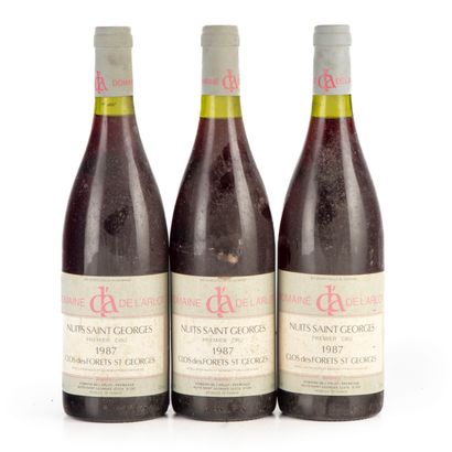 null "3 bouteilles Nuits Saint Georges 1987 ""Clos des forêts Saint-Georges"" Domaine...