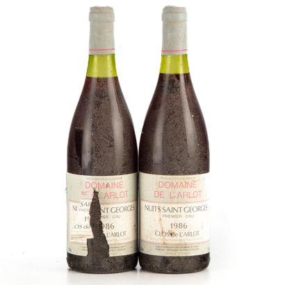 null "2 bottles Nuits Saint Georges 1986 1er Cru ""Clos de l'Arlot Domaine de l'Arlot

(N....