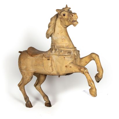 null ANONYME - Dans le goût de Gustave Bayol

Important cheval cabré en bois sculpté,...