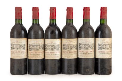 null "6 bouteilles Chatau Franc Mayne 1984 1er GC Saint-Emilion

(E. m, t)"