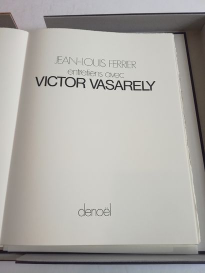 null VASARELY. FERRIER (Jean-Louis). Entretiens avec Victor Vasarely. Paris, Denoël,...