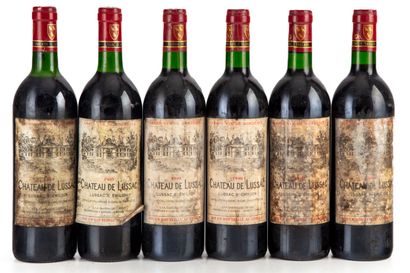 null "6 bouteilles Château de Lussac 1990 Lussac Saint-Emilion

(N. 2 tlb, 1 lb,...
