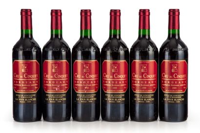 null 12 bouteilles Cru du Cinquet 1995 Bordeaux (Ecole de vitivulture & oenologie,...