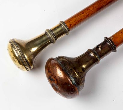 null Set of two professional canes:

-Cane of bedeau with shaft in rush of Malacca,...
