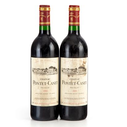 null "2 bouteilles Château Pontet Canet 1989 5e GC Pauillac

(E. m, s)"