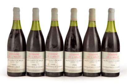 null "6 bouteilles Nuits Saint Georges 1986 ""Clos des forêts Saint-Georges"" Domaine...