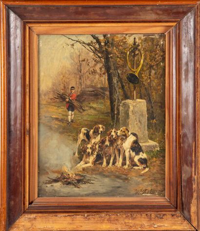 de Penne Olivier Charles de PENNE (1831-1897).

Hunter and his dogs

Hunting dogs...