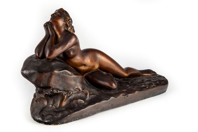 ECOLE FRANCAISE 20th century FRENCH SCHOOL 

Reclining nude

Terracotta with a bronze-like...