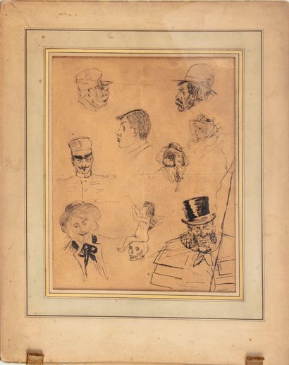ECOLE FRANCAISE FRENCH SCHOOL of the end of the XIXth century

Studies of characters

Pencil

21...