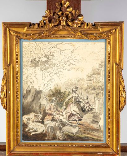 ECOLE FRANCAISE FRENCH SCHOOL of the late 18th century

Pastoral scene

Drawing in...