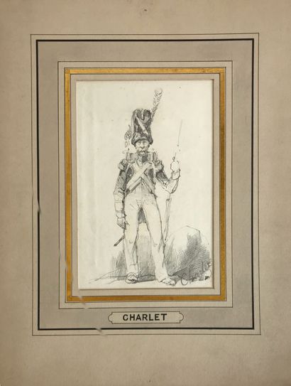 CHARLET Nicolas-Toussaint CHARLET (1792-1845) attributed to 

The old grenadier

Pencil...