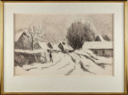 Maximilien Luce Maximilien LUCE (1858-1941)

Landscape under the snow 

Pencil drawing,...