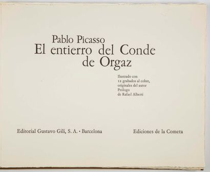 Pablo PICASSO PICASSO (Pablo) El entierro del Conde de Orgaz. Illustré de 12 gravures...