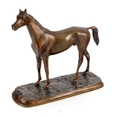 DELABRIERE Edouard-Paul DELABRIERE (1829-1912)

Horse

Bronze with a medal patina,...