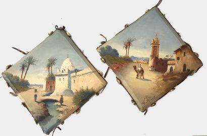 null E. FOURNAL - early XXth century

Oriental landscapes

Pair of paintings-tambourine...