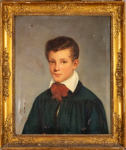 null ECOLE FRANCAISE DU XIXe 

Portrait d'un enfant

Huile sur toile 

61 x 51 cm...
