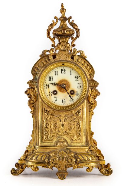 Small ormolu clock in neo-renaissance style...