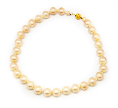 Necklace of 29 river pearls