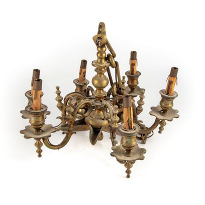 null JUDAICA

Shabbath lamp in bronze with six arms of lights 

H. 31 cm