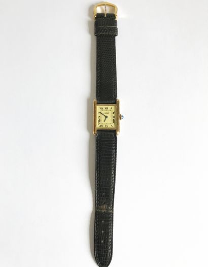 CARTIER CARTIER - circa 1980

Ladies' watch Tank Must model by Cartier in 925 gold-plated...